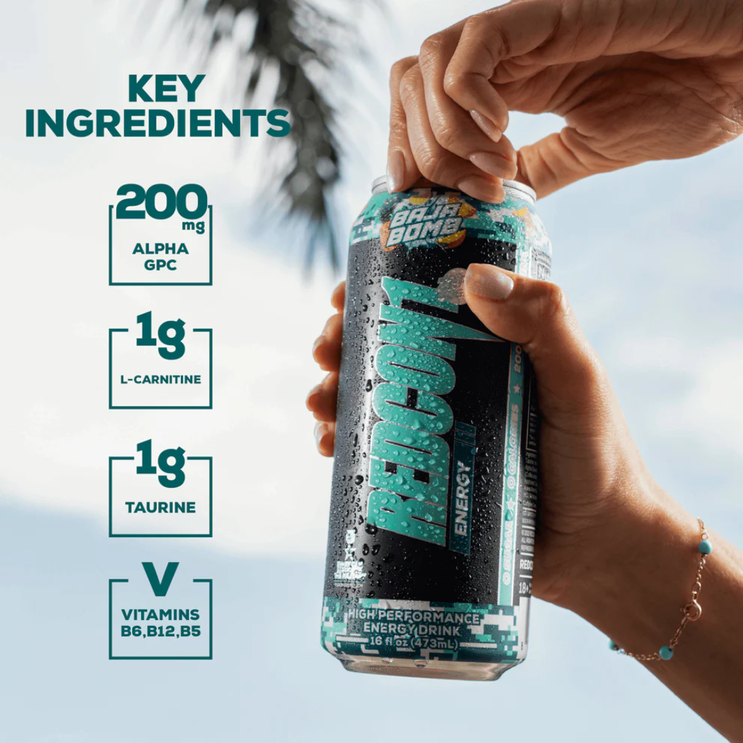 Redcon1 Energy Drink 473ml Baja Bomb - 12 Pack