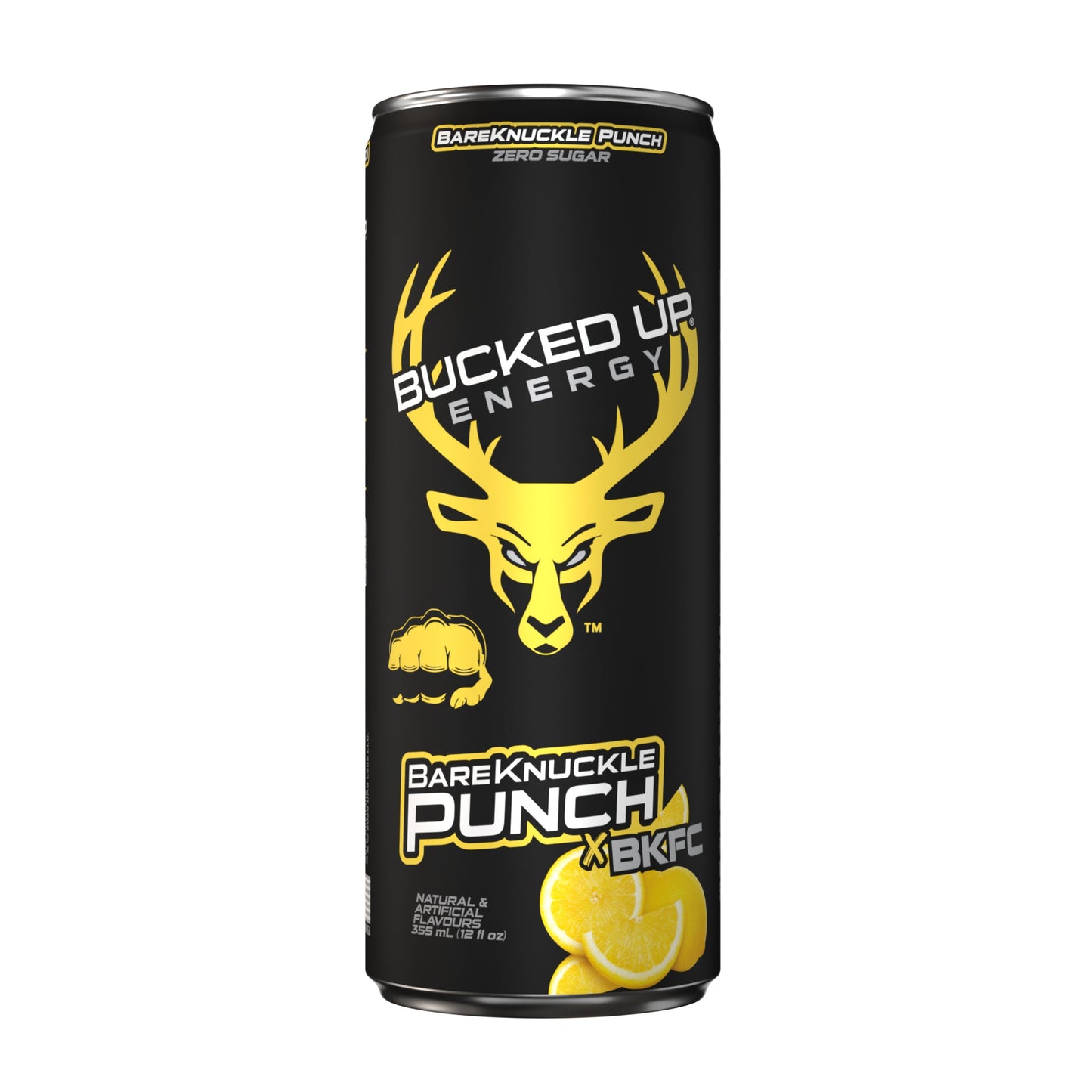 Bucked Up Energy Drink 355ml Bare Knuckle Punch - 12 Pack
