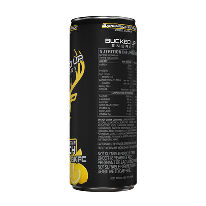Bucked Up Energy Drink 355ml Bare Knuckle Punch - 12 Pack