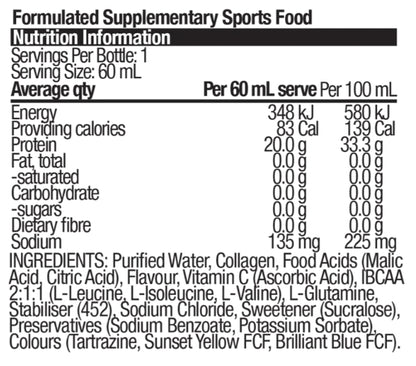BSc 20g protein shot 60ml Zappo sour watermelon - 12 pack