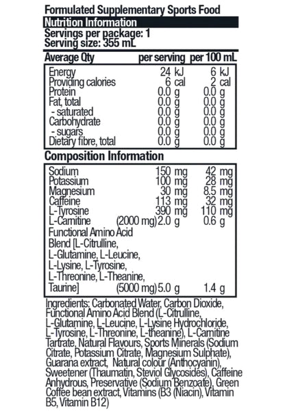 BSc Energy Shred Hydration 355ml Zappo Sour Watermelon 12 pack