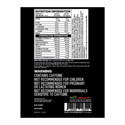 Bucked Up Pre-Workout 10.4g Sachet Blood Raz - 10 Pack Fitness Vending Bucked Up Pre-Workout 10.4g Sachet Blood Raz - 10 Pack Fitness Vending