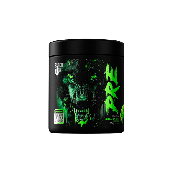 Black Wolf Nutrition Pre-Workout 40 Serve Radioactive Lime Cordial ...