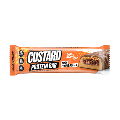 Muscle Nation Custard Protein Bar 60g Choc Peanut Butter - 12 Pack