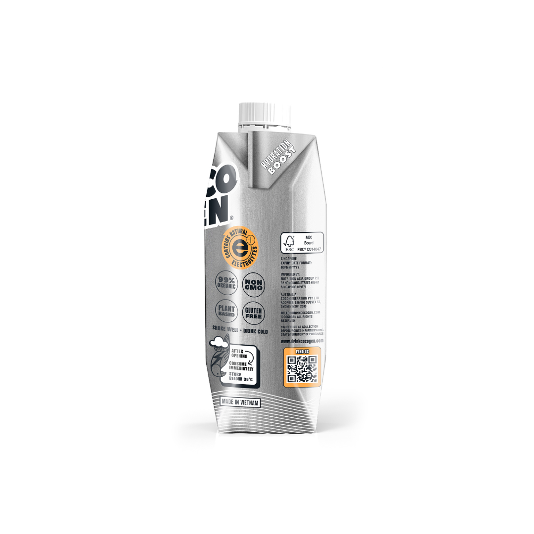 Cocogen Coconut Water + Electrolyte 500ml - 12 Pack