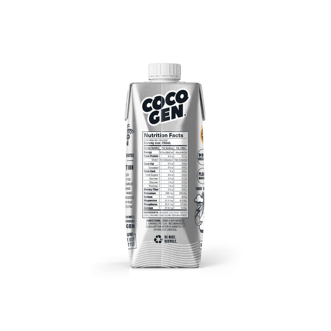 Cocogen Coconut Water + Electrolyte 500ml - 12 Pack