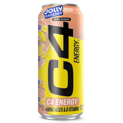 C4 Carbonated RTD 473ml Jolly Rancher Peach - 12 Pack