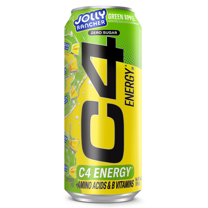 C4 Carbonated RTD 473ml Jolly Rancher Green Apple - 12 Pack