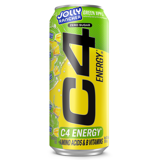 C4 Carbonated RTD 473ml Jolly Rancher Green Apple - 12 Pack