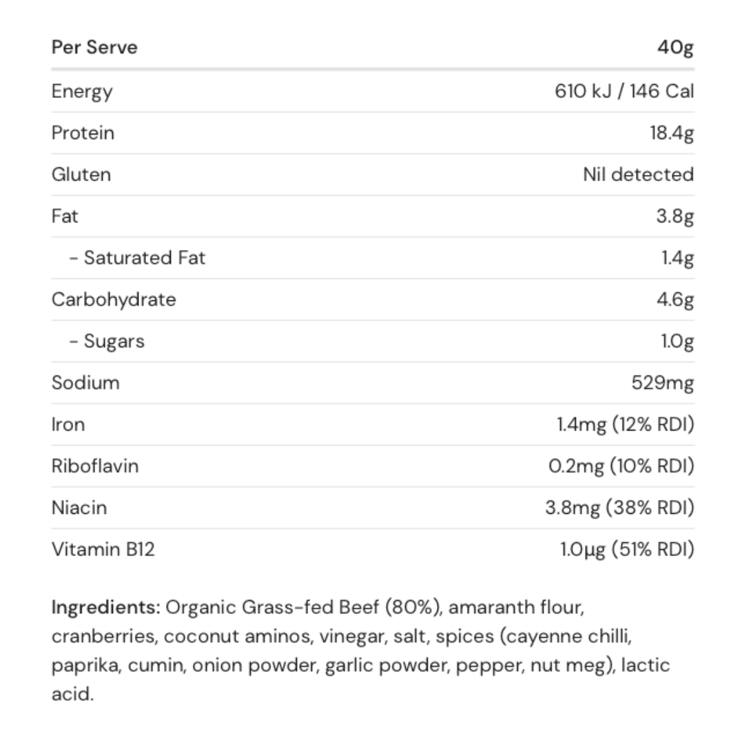 CHIEF Beef with Chilli Protein Bar 40g - 12 Pack