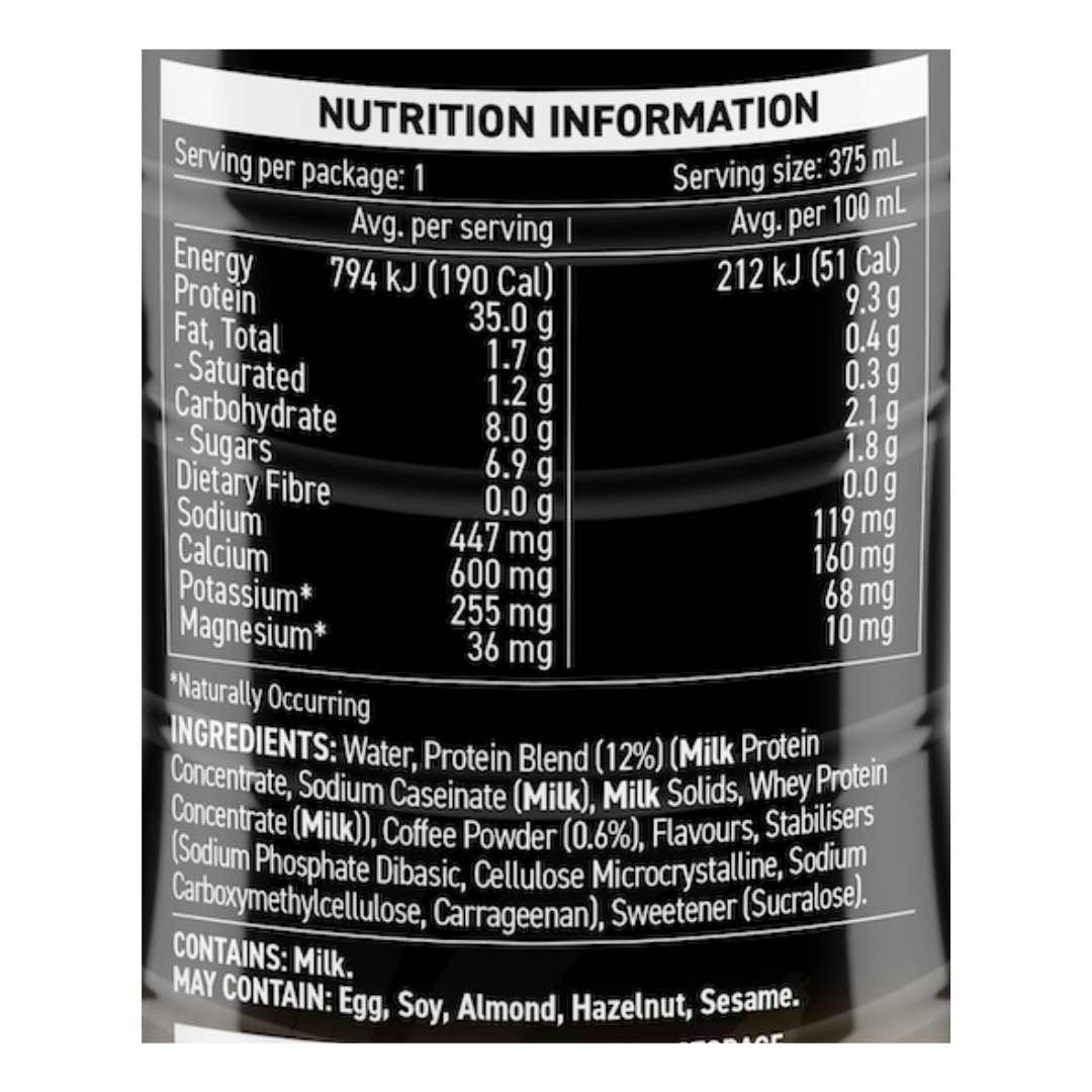 My Muscle Chef 35g Protein Shake RTD 375ml Coffee - 12 Pack