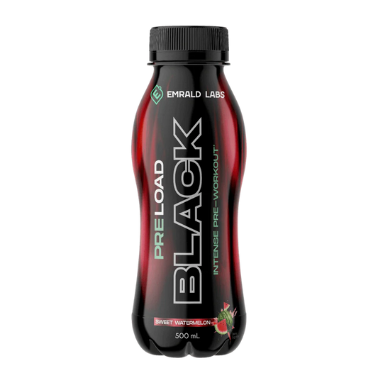 EMRALD LABS Pre Load BLACK Intense Pre Workout RTD 500ml Sweet Watermelon - 12pack
