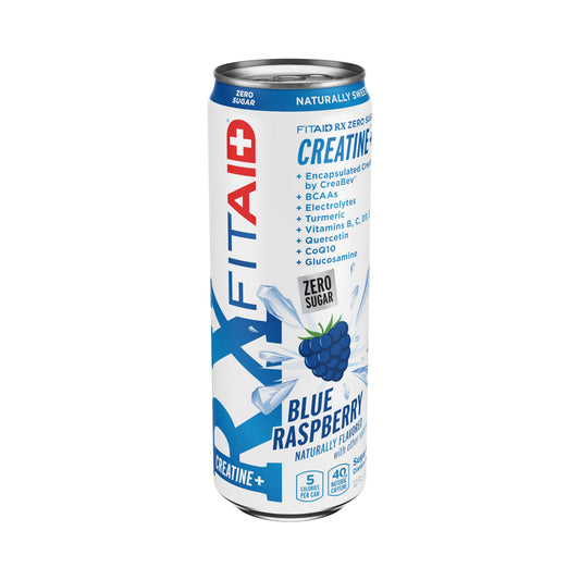 FITAID RX ZERO Recovery + Creatine 355ml - Blue Raspberry - 12 Pack
