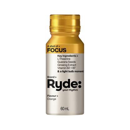 Ryde 60ml Focus Shot - Orange - 8 pack