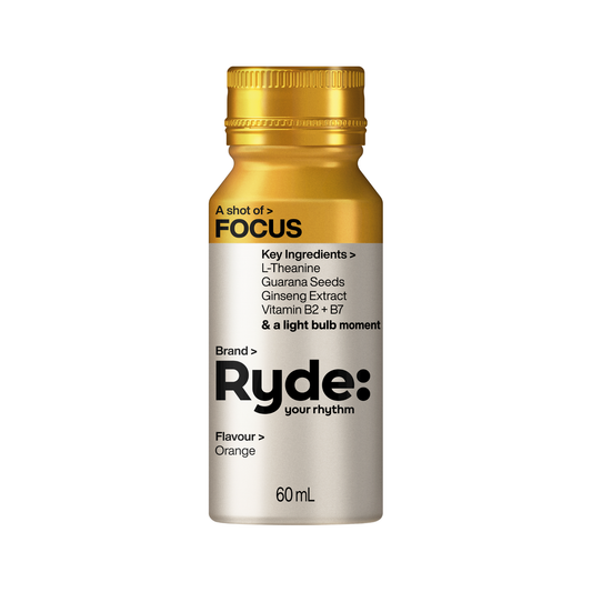 Ryde 60ml Focus Shot - Orange - 8 pack