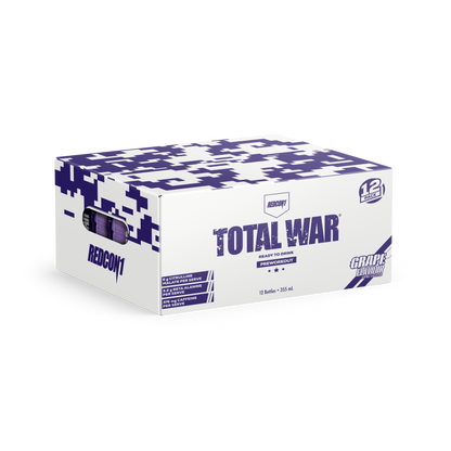 TOTAL WAR Pre Workout Concentrate RTD 355ml Grape - 12 Pack