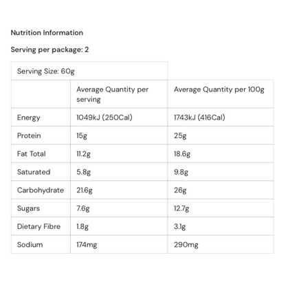 NEW EQ Growth Protein Cookie 130g Choc Chip - 12 Pack