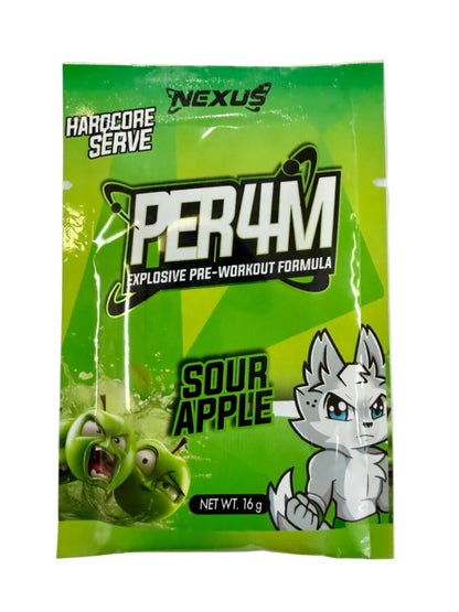 NEXUS Per4m Pre-workout Sachet - Sour Apple - 10 Pack