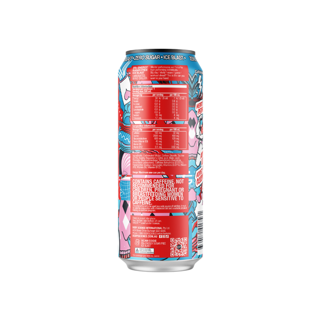 BSc Energy Drink 500ml Ice Blast - 12 pack