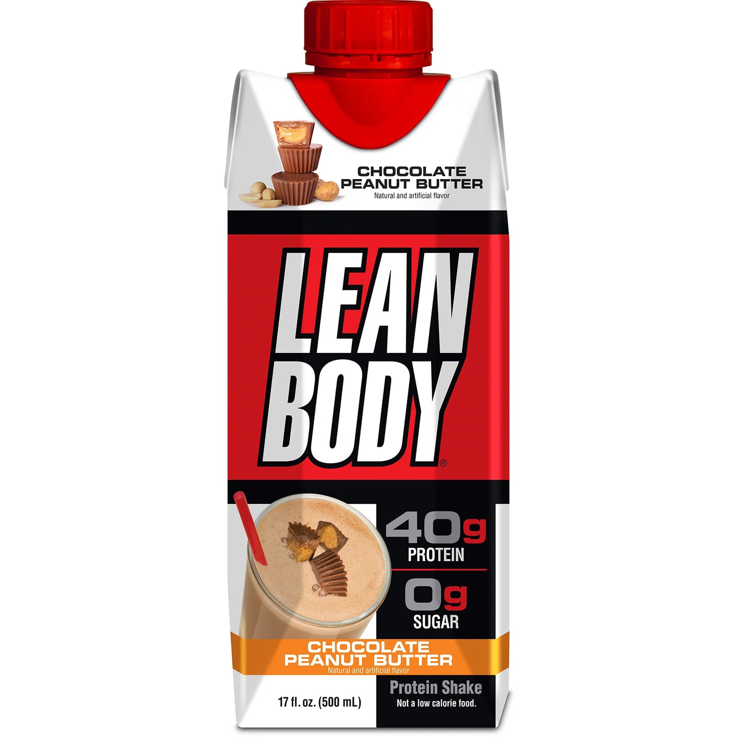 Lean Body 40g Protein RTD 500ml Choc Peanut Butter - 12 Pack