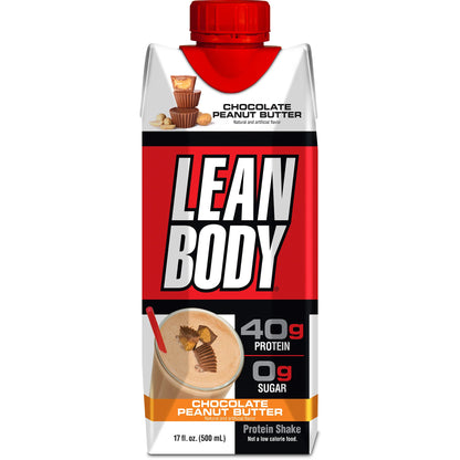Lean Body 40g Protein RTD 500ml Choc Peanut Butter - 12 Pack