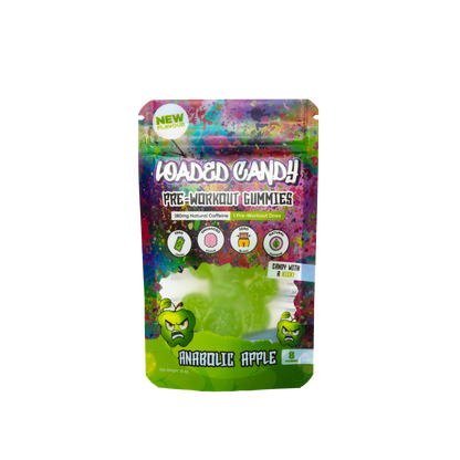 Loaded Candy Pre Workout Gummies Single Serve Anabolic Apple - 10 Pack