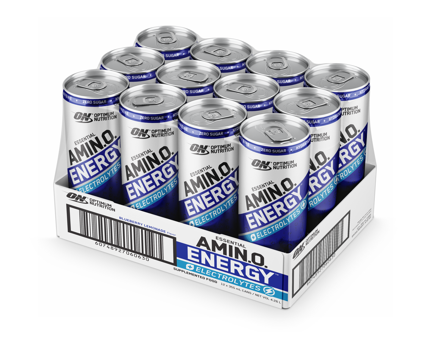 ON Amino Energy Sparkling - 355ml - Blueberry Lemonade - 12 Pack