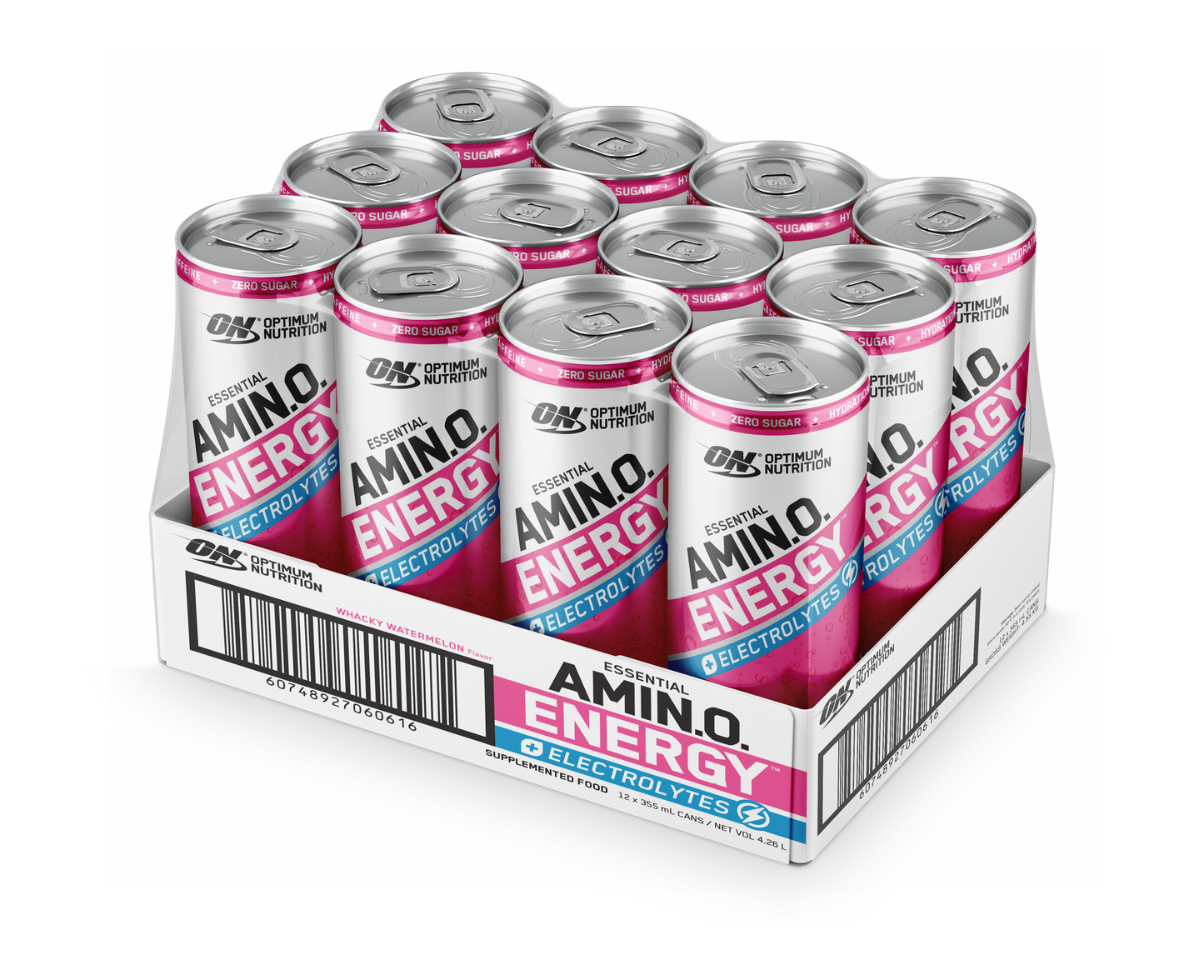 ON Amino Energy Sparkling - 355ml - Whacky Watermelon - 12 Pack