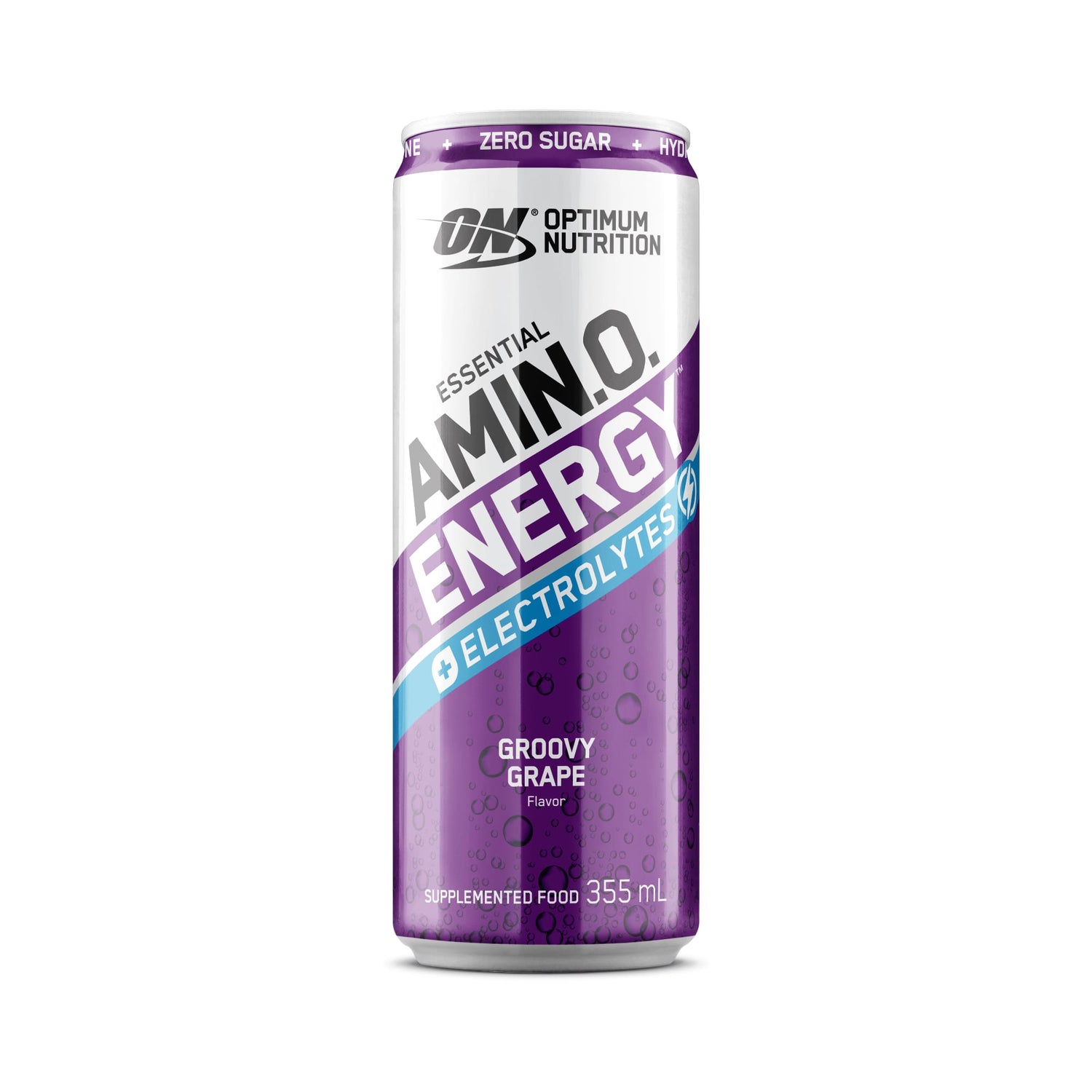 Optimum Nutrition Amino Energy drink can on a white background