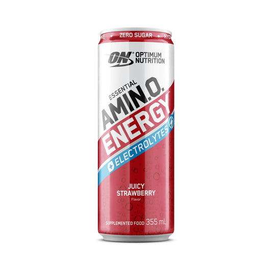 Optimum Nutrition Amino Energy drink can on a white background