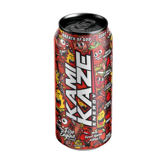 Kamikaze Energy RTD 500ml Fire Engine Raspberry Lemonade - 12 Pack