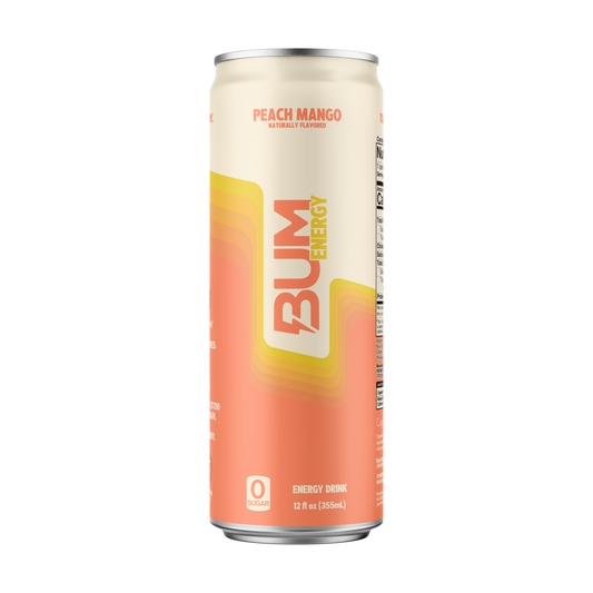 BUM Energy Drink RTD 355ml Peach Mango - 12 Pack
