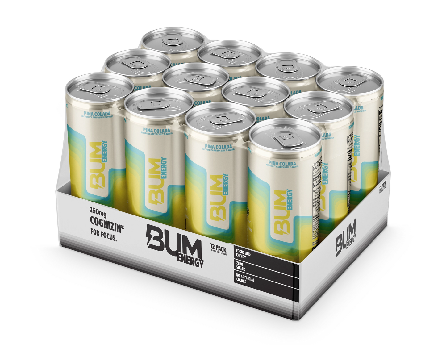 BUM Energy Drink RTD 355ml Pina Colada - 12 Pack