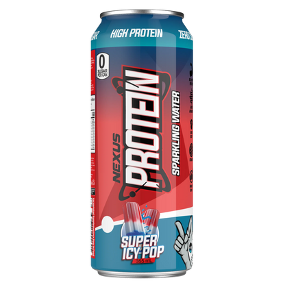 NEXUS Super Protein Sparkling Water 355ml Super Icy Pop - 12 Pack