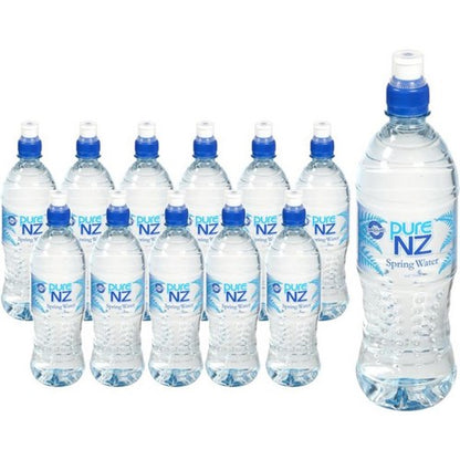 Pure NZ Spring Water 750ml Sports Cap - Still - 12 Pack