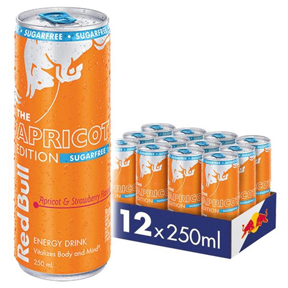Red Bull Sugar Free Apricot & Strawberry 250ml - 12 Pack