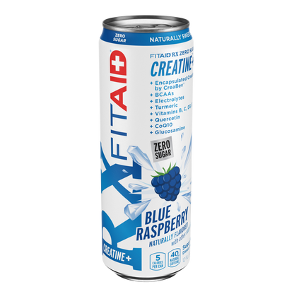 FITAID RX ZERO Recovery + Creatine 355ml - Blue Raspberry - 12 Pack