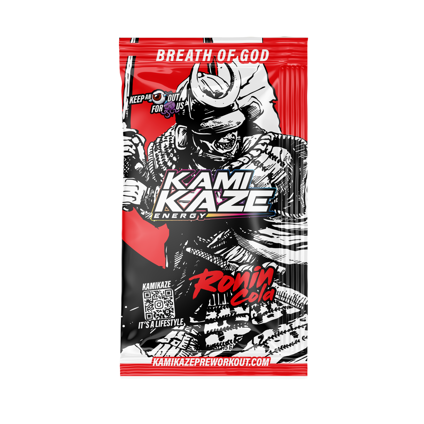 Kamikaze Pre Workout Sachet 14.5g Ronin Cola - 10 pack