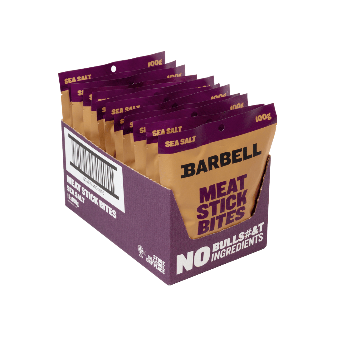 Barbell Meat Stick Bites 100g Kangaroo Sea Salt - 12 Pack