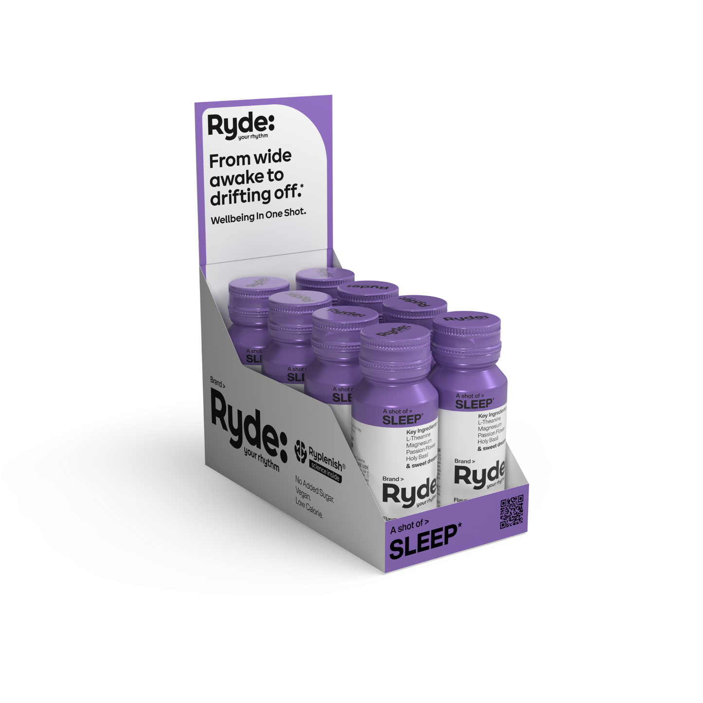 Ryde 60ml Sleep Shot - Blackberry - 8 pack
