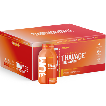 CBUM Thavage Pre Workout RTD 355ml Strawberry Colada - 12 Pack