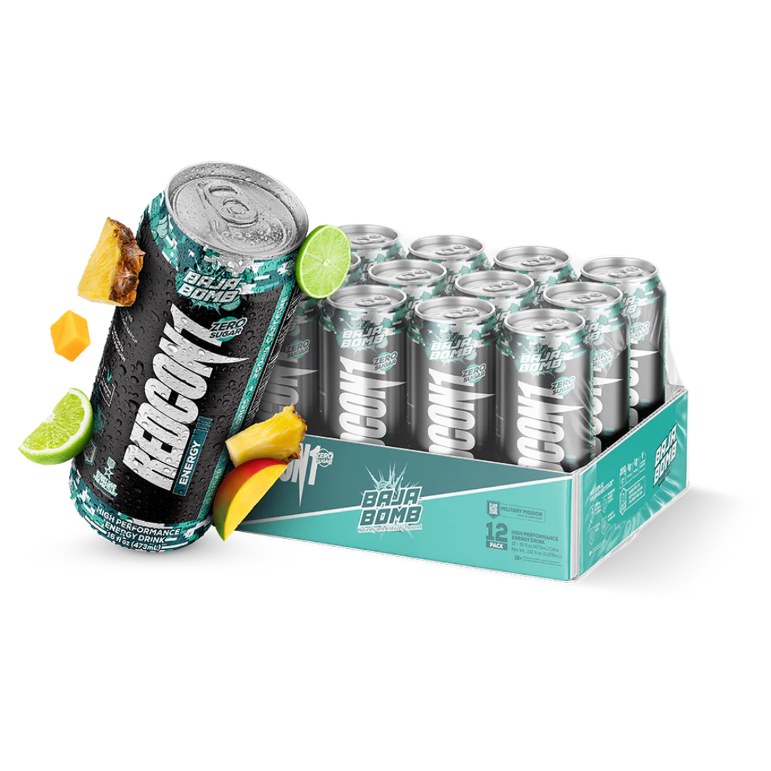 Redcon1 Energy Drink 473ml Baja Bomb - 12 Pack