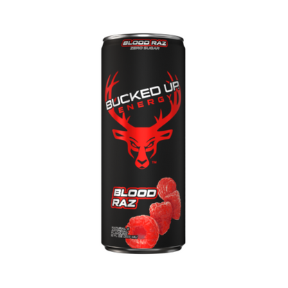 Bucked Up Energy Drink 355ml Blood Raz - 12 Pack