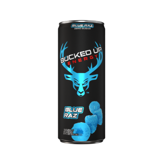 Bucked Up Energy Drink 355ml Blue Raz - 12 Pack
