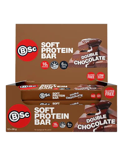 BSc Soft Protein Bar 55g Double Chocolate - 12 Pack
