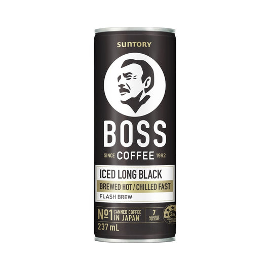 BOSS Coffee Iced Long Black 237ml - 12 Pack