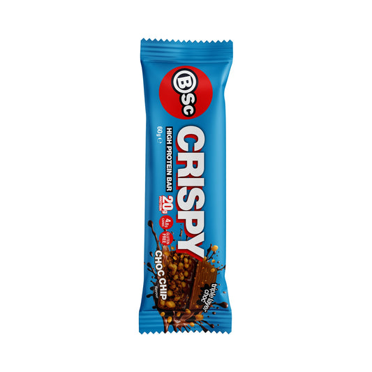 BSc Crispy Protein Bar 60g Choc Chip Front