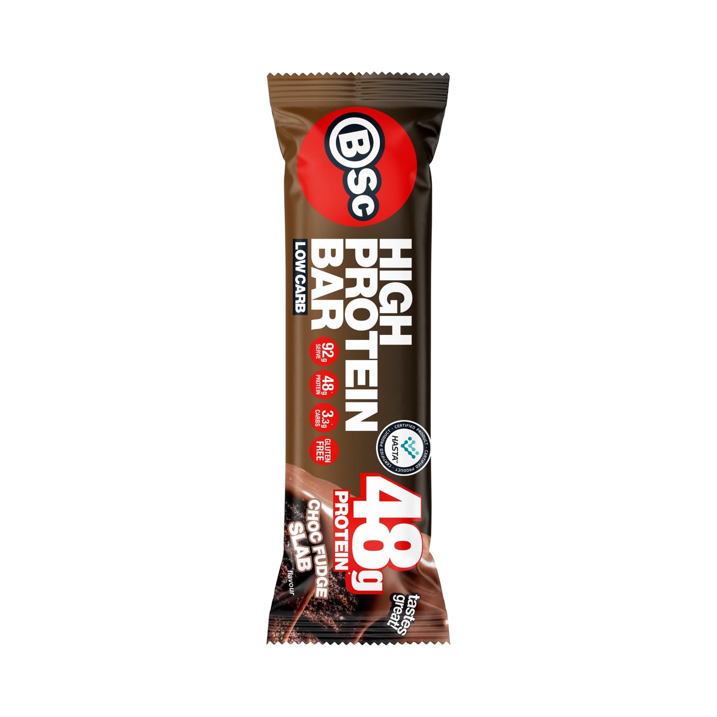 BSc High Protein Low Carb Bar 92g Choc Fudge Slab - 12 Pack