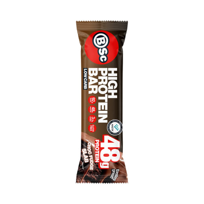 BSc High Protein Low Carb Bar 92g Choc Fudge Slab - 12 Pack