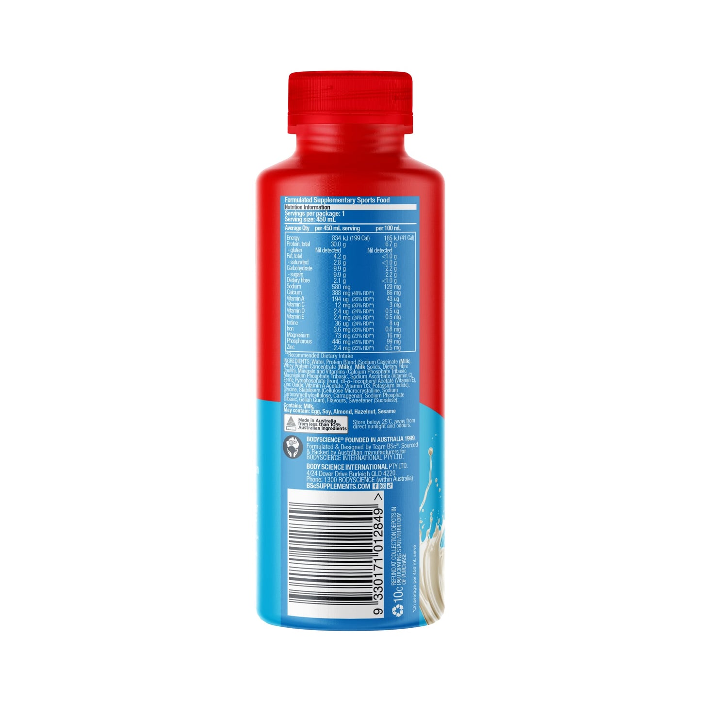 BSc Premium Protein Shake RTD 450ml Vanilla - 6 pack